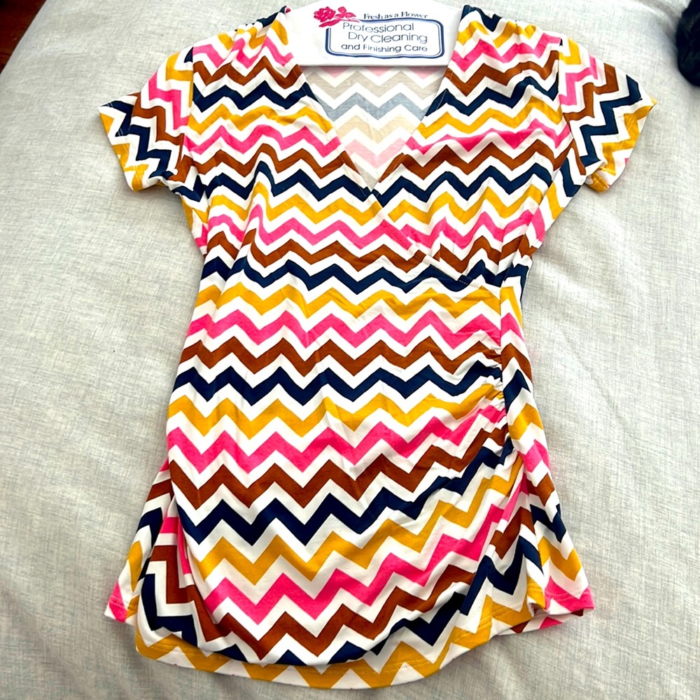 Borden zig zag multi colored shirt